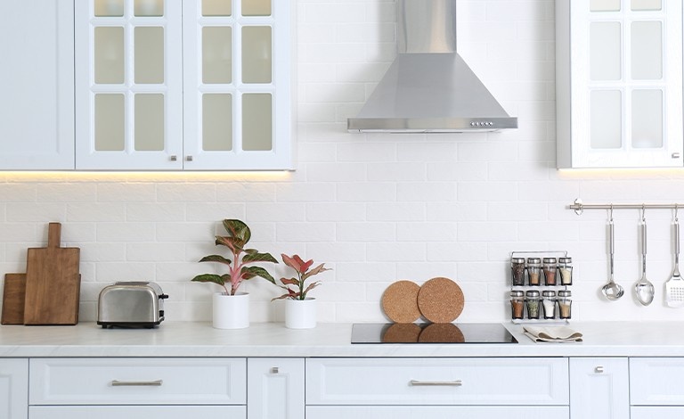 Open and Inviting: White Cabinets with Exposed Shelving 
