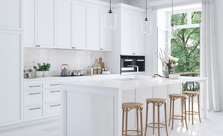 Off-White Cabinets with a Nordic Twist